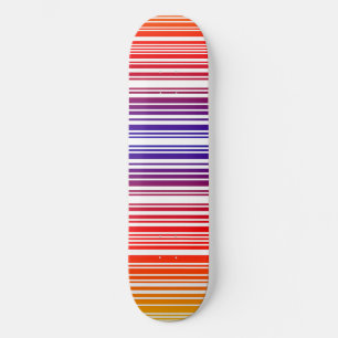 Coloured Barcode Skateboard Deck