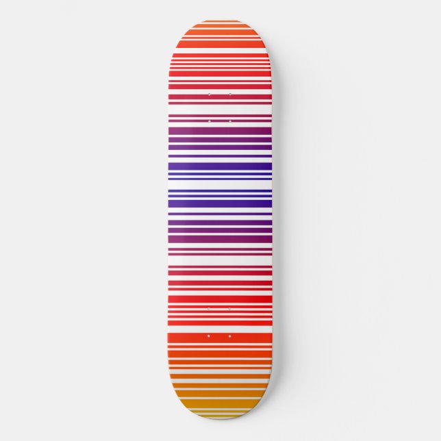 Coloured Barcode Skateboard Deck (Front)