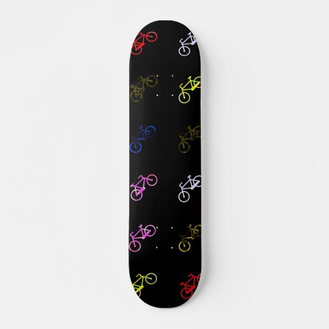 Coloured bicycles skateboard (Front)