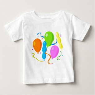 Coloured Birthday Party Balloons Baby T-Shirt