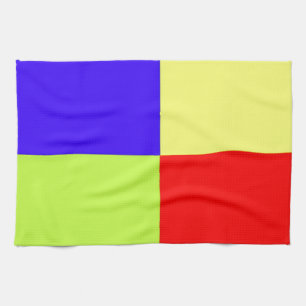 Coloured Block Art Tea Towel