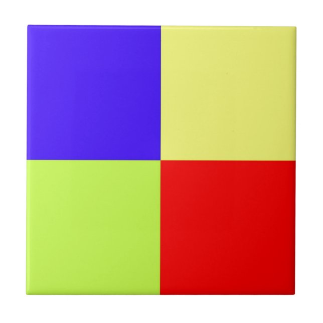 Coloured Block Art Tile (Front)