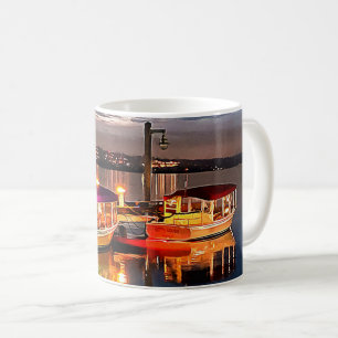 Coloured Boats at Night in Kirkland Coffee Mug