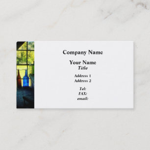 Coloured Bottles on Steps Business Card