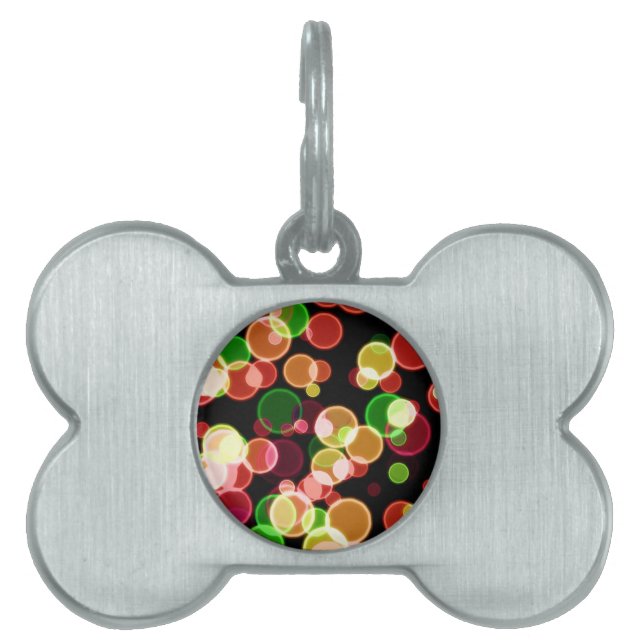 Coloured Bubbles Pet Tag (Front)