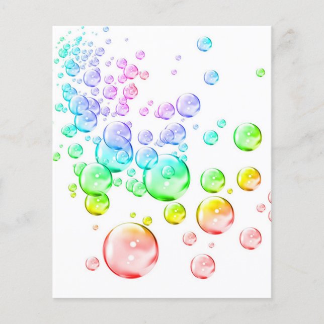 Coloured bubbles scrapbook background paper (Front)
