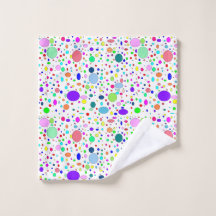 Coloured bubbles wash cloth