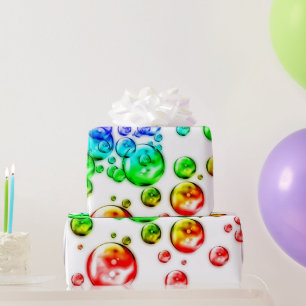 coloured bubbles wrapping paper
