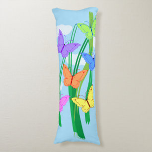 Coloured Butterflies and Sky Body Cushion
