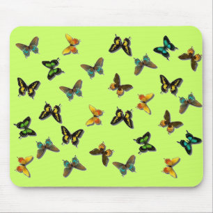 Coloured Butterflies Art Mouse Pad