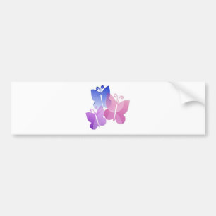 Coloured Butterflies Bumper Sticker