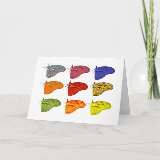 Coloured Butterfly Notecard (Front)