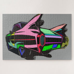 Coloured cadillac jigsaw puzzle