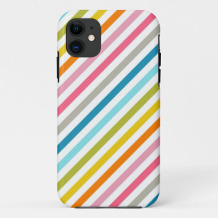 Coloured Candy Stripes iPhone 11 Case