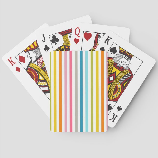 Coloured Candy Stripes Playing Cards (Back)