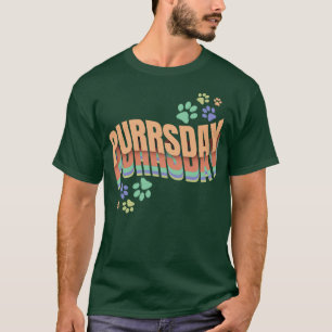 Coloured Cat Paws On Purrsday T-Shirt