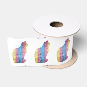 Coloured Cat Satin Ribbon