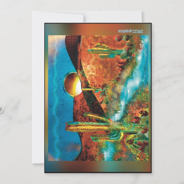 Coloured Caynons Calm Waters 5x7 Flat Card (Front)