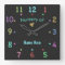 Coloured Chalk Custom Nursery Clock