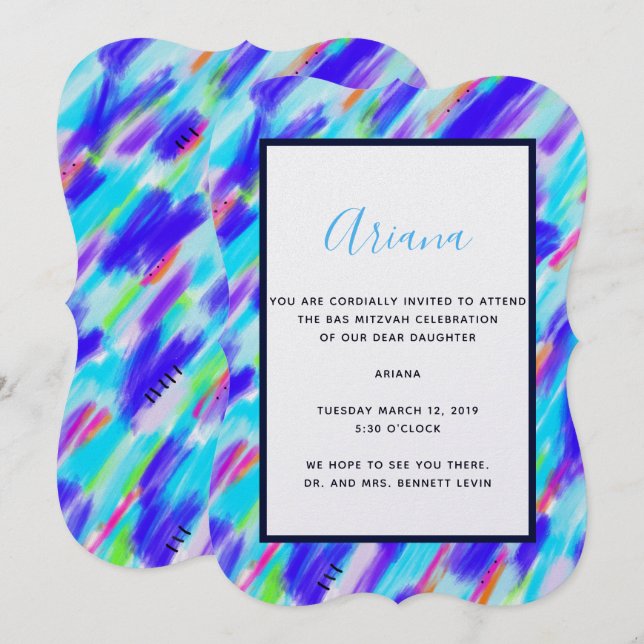 Coloured Chaos Invitation (Front/Back)
