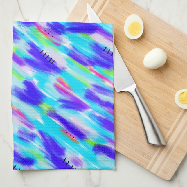 Coloured Chaos Kitchen Towel (Quarter Fold)