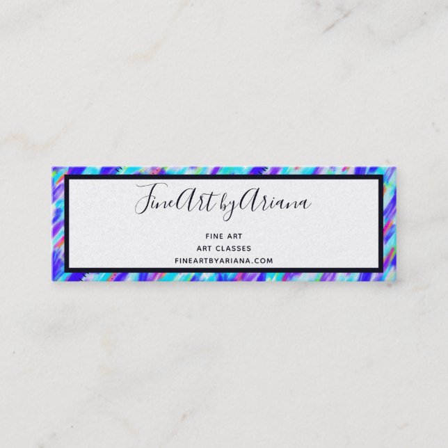 Coloured Chaos Mini Business Card (Front)