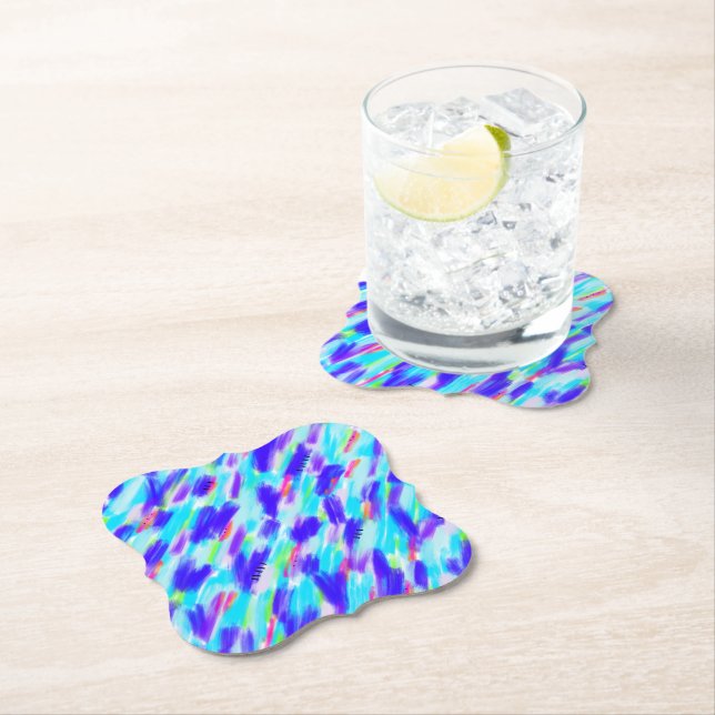 Coloured Chaos Paper Coaster (Insitu)