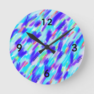 Coloured Chaos Round Clock