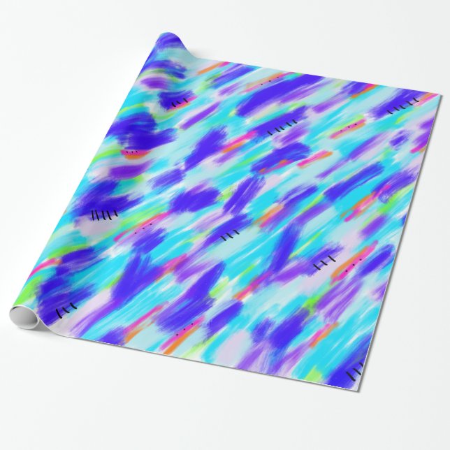 Coloured Chaos Wrapping Paper (Unrolled)