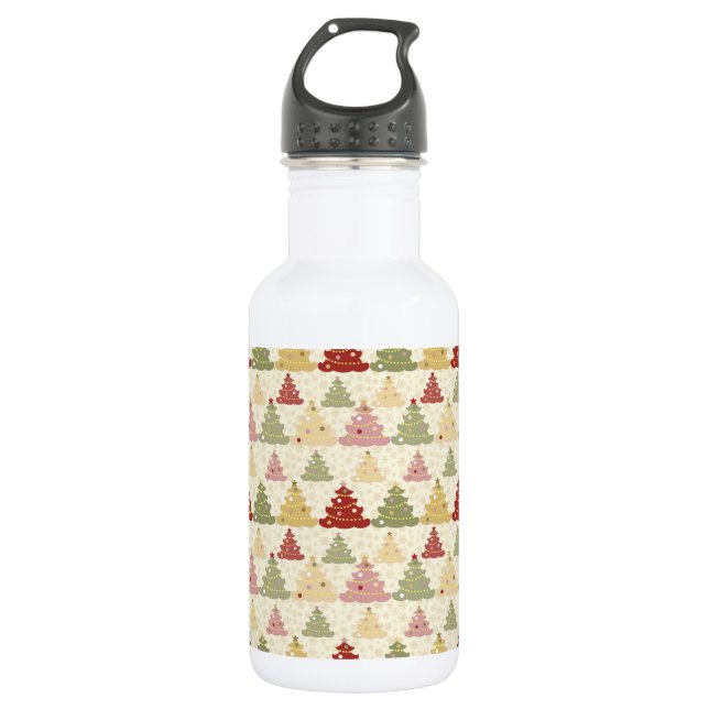Coloured Christmas tree 532 Ml Water Bottle (Front)