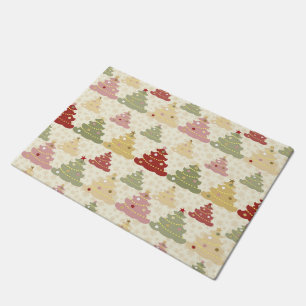 Coloured Christmas tree Doormat