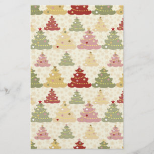 Coloured Christmas tree Stationery