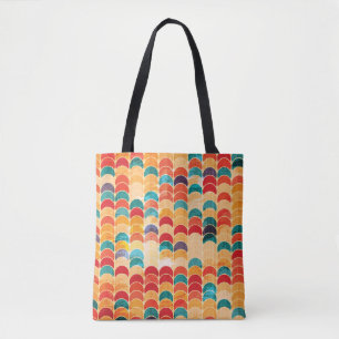 Coloured Circle: Grunge Seamless Pattern. Tote Bag