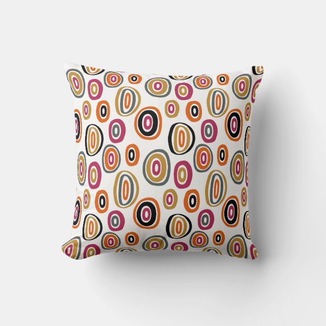  coloured circles, geometric abstract art  cushion (Front)