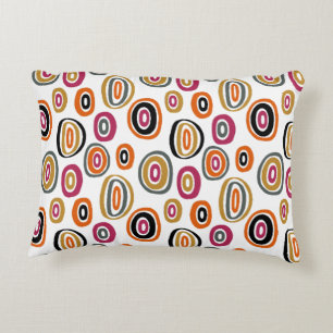 coloured circles, geometric abstract art decorative cushion