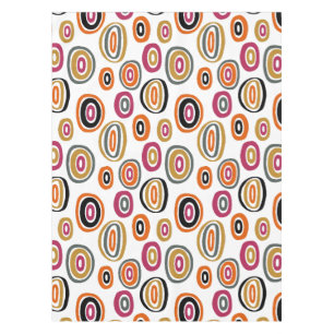 coloured circles, geometric abstract art tablecloth