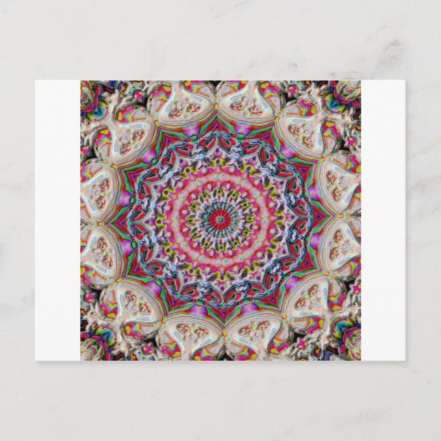 Coloured Circular Mandala Postcard (Front)