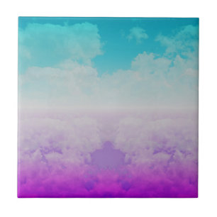 Coloured Clouds Ceramic Tile