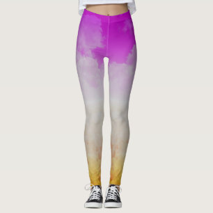 Coloured Clouds Four Leggings