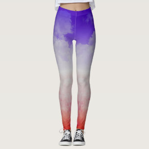 Coloured Clouds Three Leggings