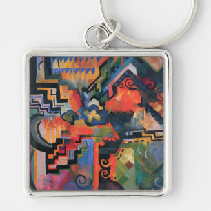 “Coloured Composition” Art key chain