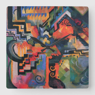 “Coloured Composition” Art wall clock