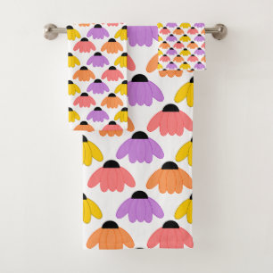 Coloured Coneflowers  Bath Towel Set