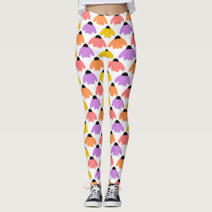 Coloured Coneflowers  Leggings