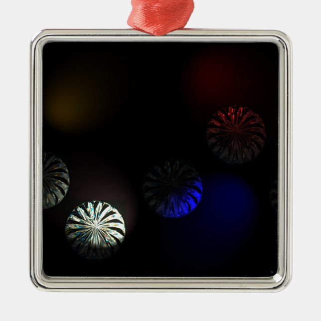 Coloured Cystal Imager Metal Ornament (Front)