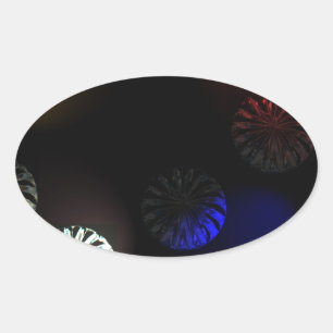 Coloured Cystal Imager Oval Sticker