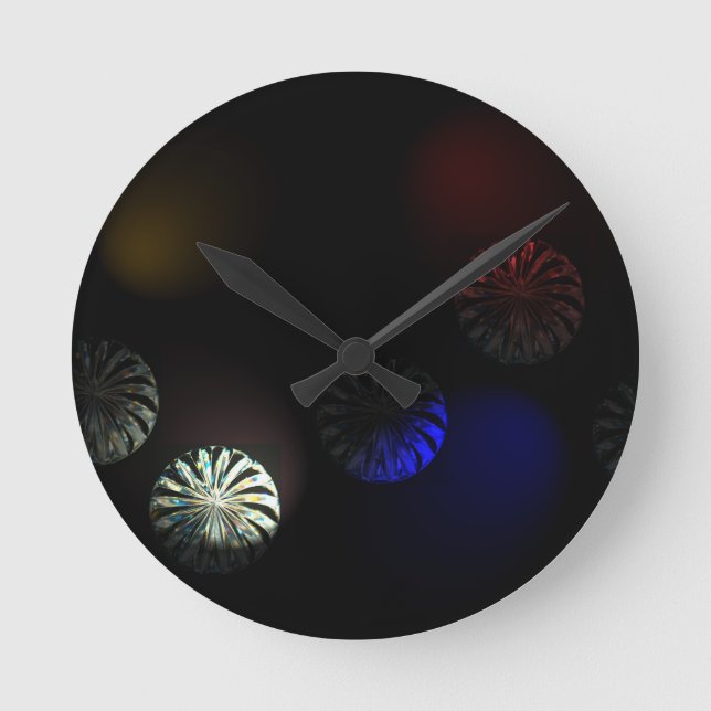 Coloured Cystal Imager Round Clock (Front)