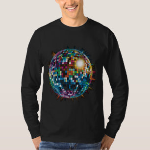 coloured Disco Ball Vintage Retro House discoball T-Shirt