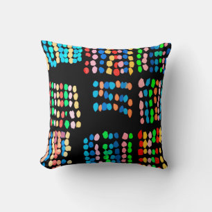 Coloured dots cushion