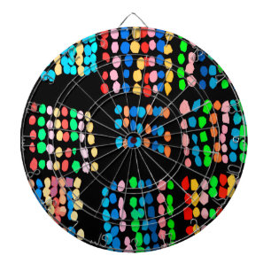 Coloured dots dartboard